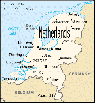 Mapa de Netherlands